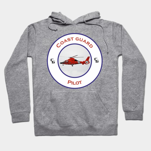 Pilot - US Coastguard search and rescue Helicopter -  Dolphin Hoodie by AJ techDesigns